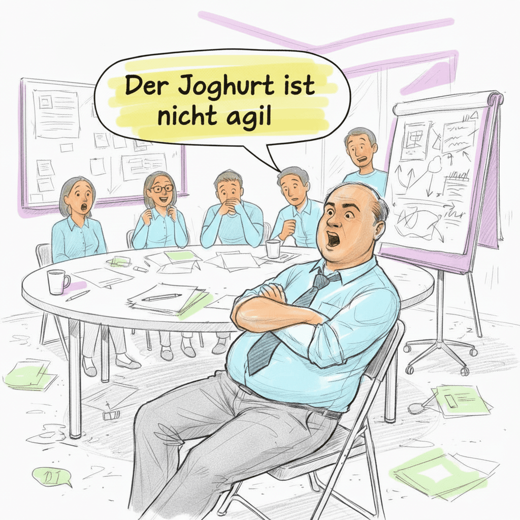 Workshop-Szene: Der Joghurt ist nicht agil